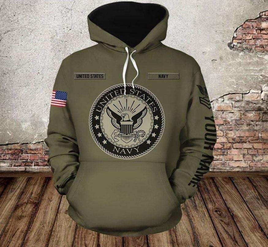 Personalized U.S Navy Anchor Custom Name Hoodie 3D All Over Print PAN3DSET0237