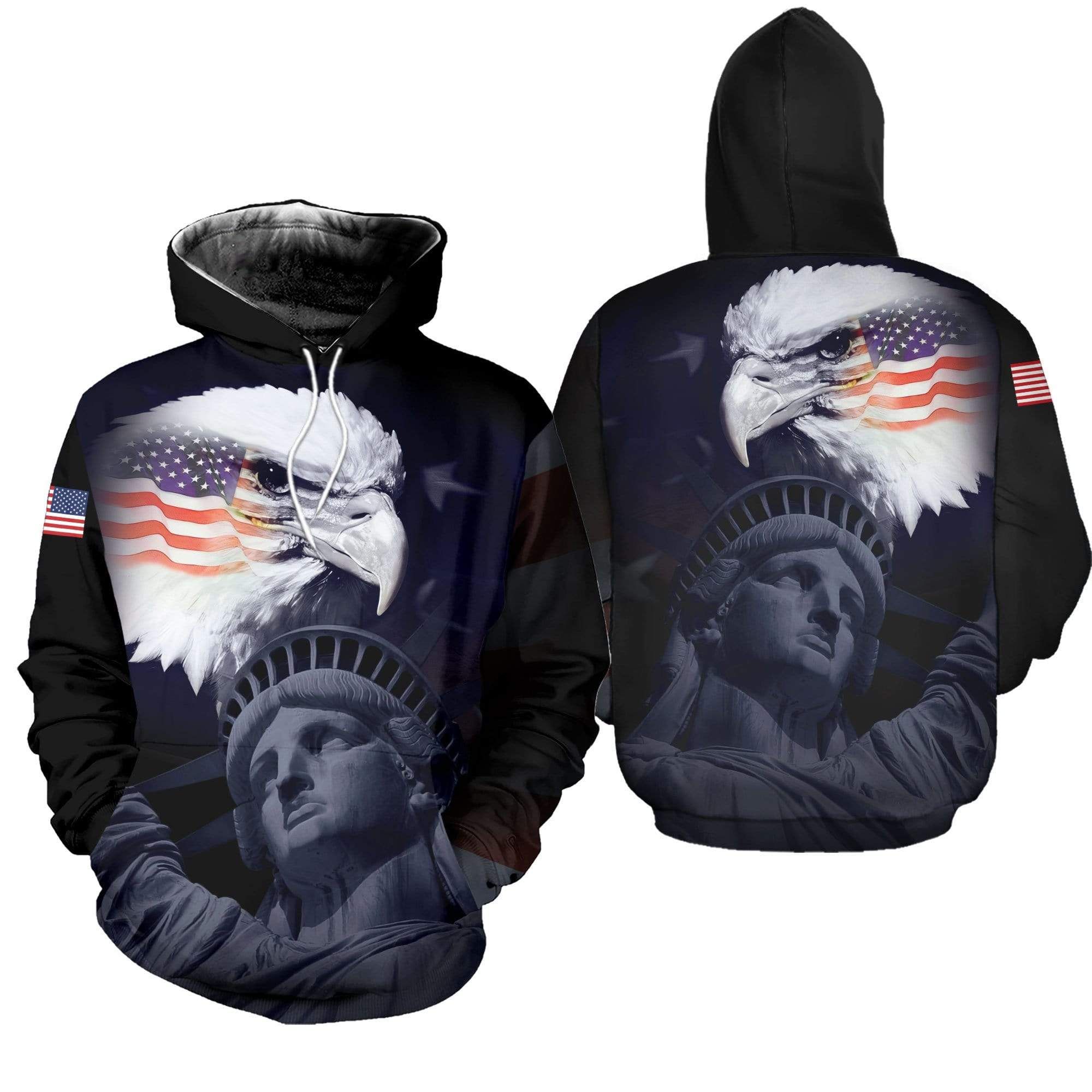 US Flag Eagle Us Pride Hoodie 3D All Over Print