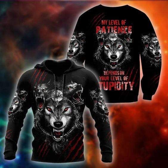 Wolf Patience Hoodie 3D All Over Print