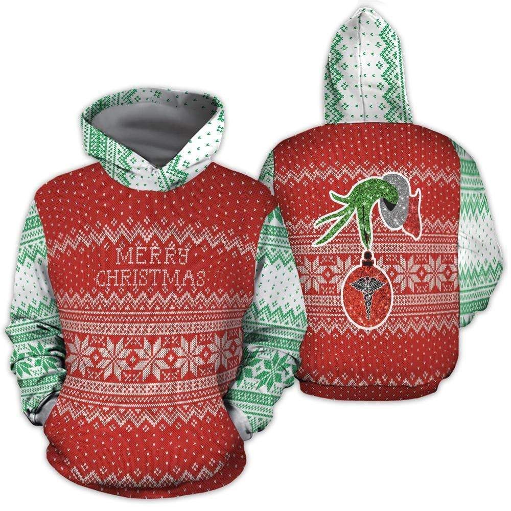 Green-Ch Ugly Christmas Nurse Gift Hoodie 3D All Over Print