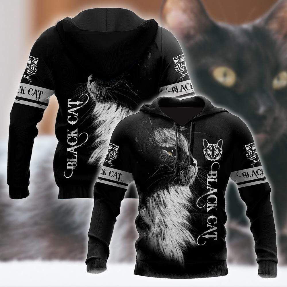Love Black Cat Hoodie 3D All Over Print