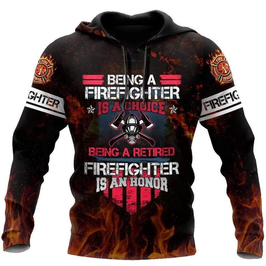 Honor To Be Firefighter Hoodie 3D All Over Print