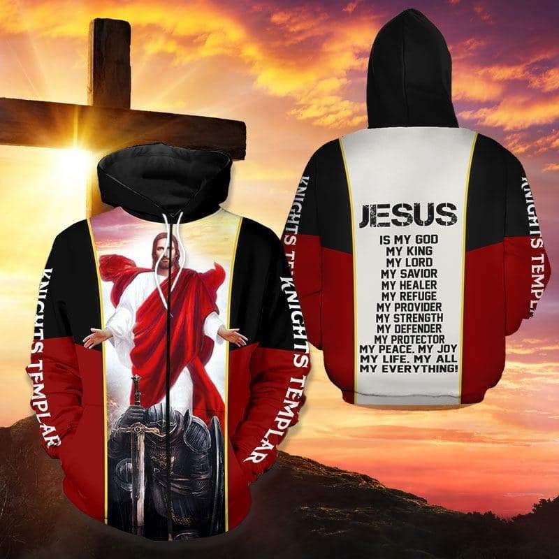 Knights Templar Jesus My Everything Hoodie 3D All Over Print