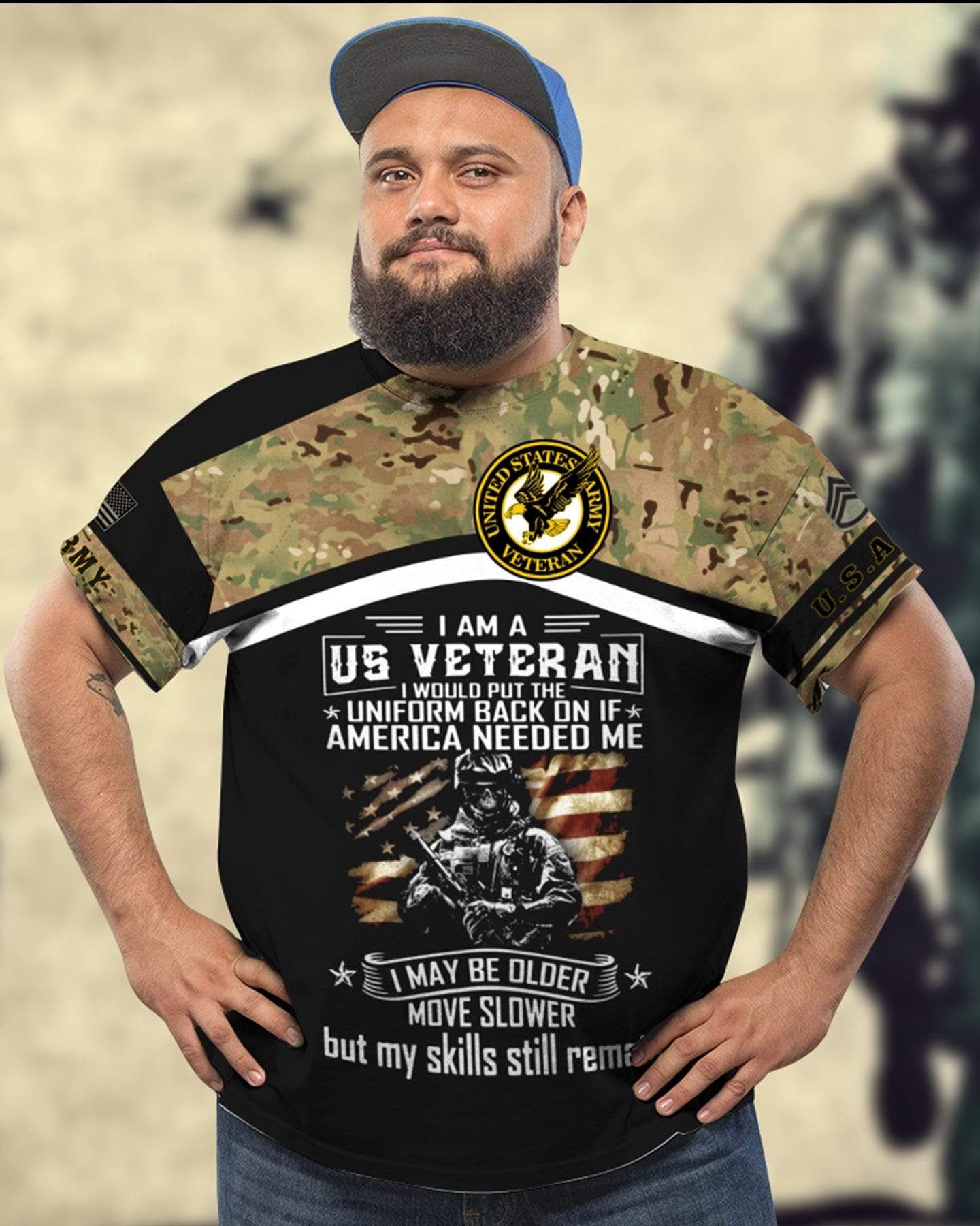I Am Us Veteran Shirt 3D All Over Print