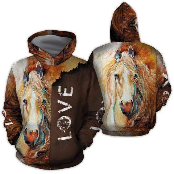 Horse Love Hoodie 3D All Over Print