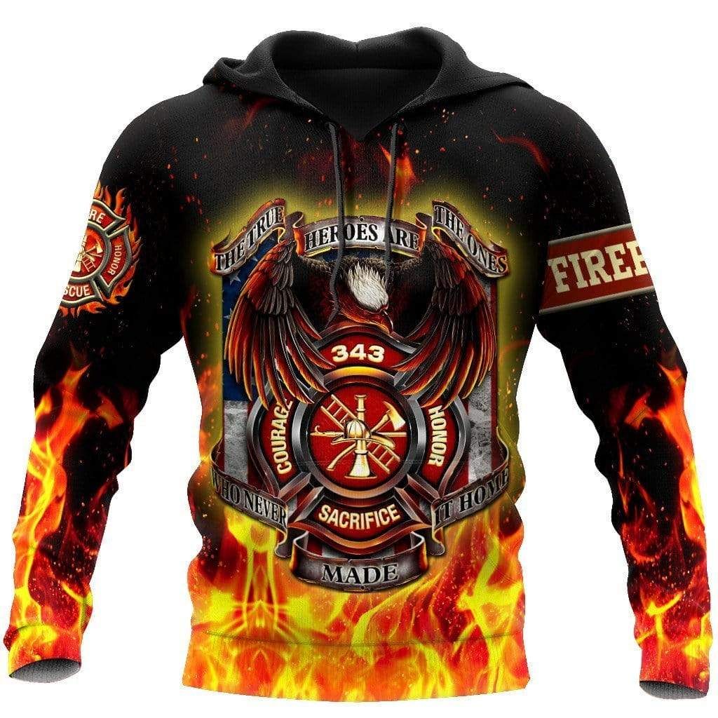 Firefighter The True Heroes Hoodie 3D All Over Print