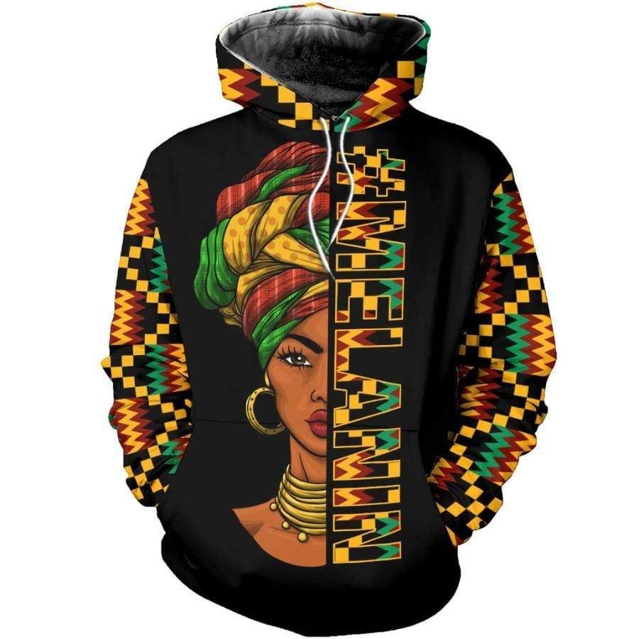 Melanin Hoodie 3D All Over Print African Pattern