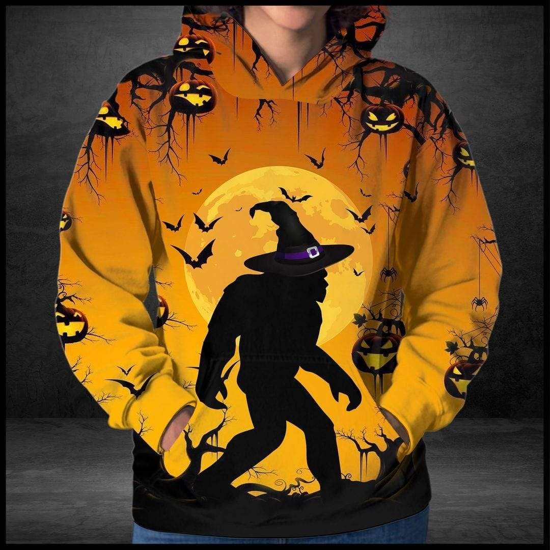 Halloween Bigfoot Walking Be A Witch Hoodie 3D All Over Print PAN3HD0062