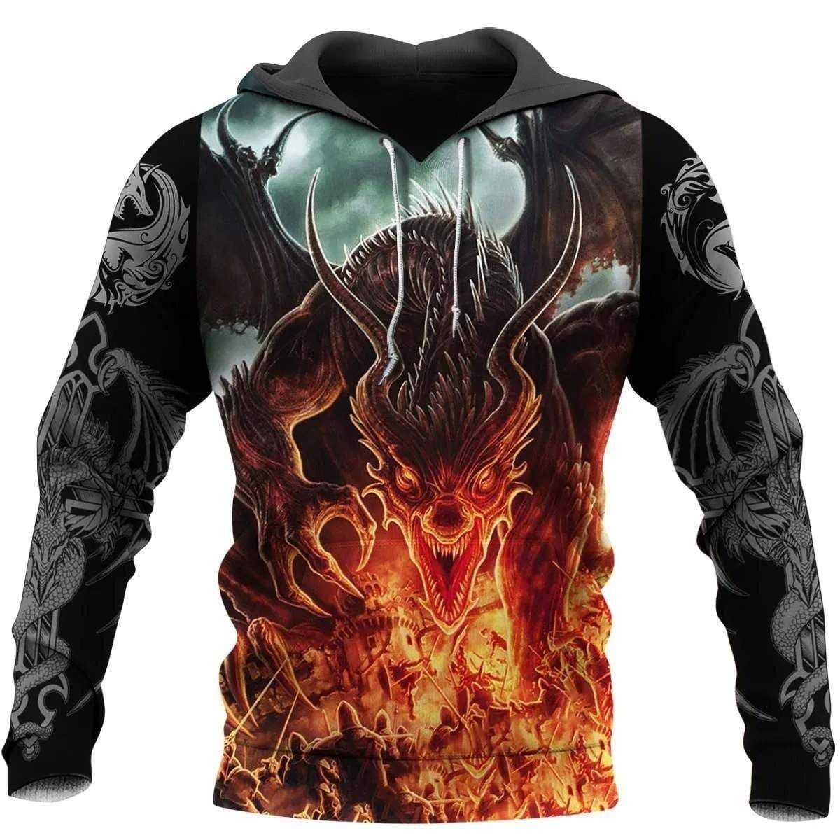 Dragon Fire Hoodie 3D All Over Print