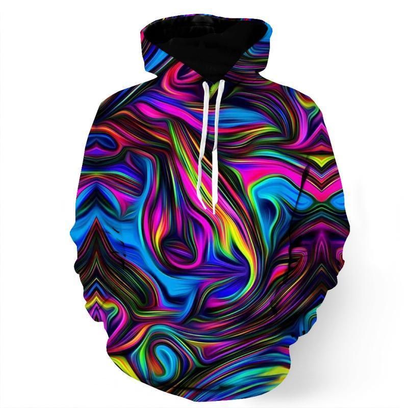 Colorful Psychedelic Hoodie 3D All Over Print