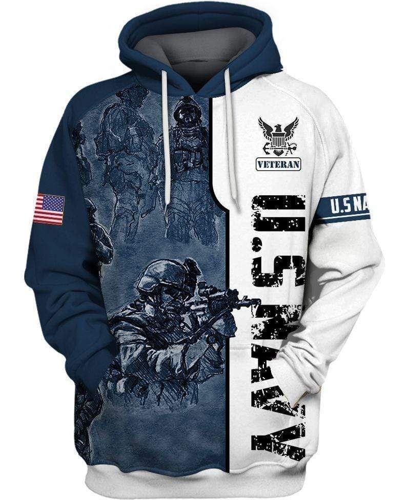 Soldier Navy Army Custom Name Hoodie 3D All Over Print
