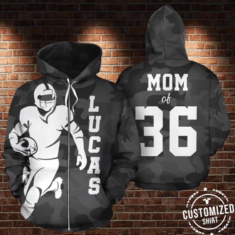 Personalized Customized Football Player Camo Hoodie 3D All Over Print