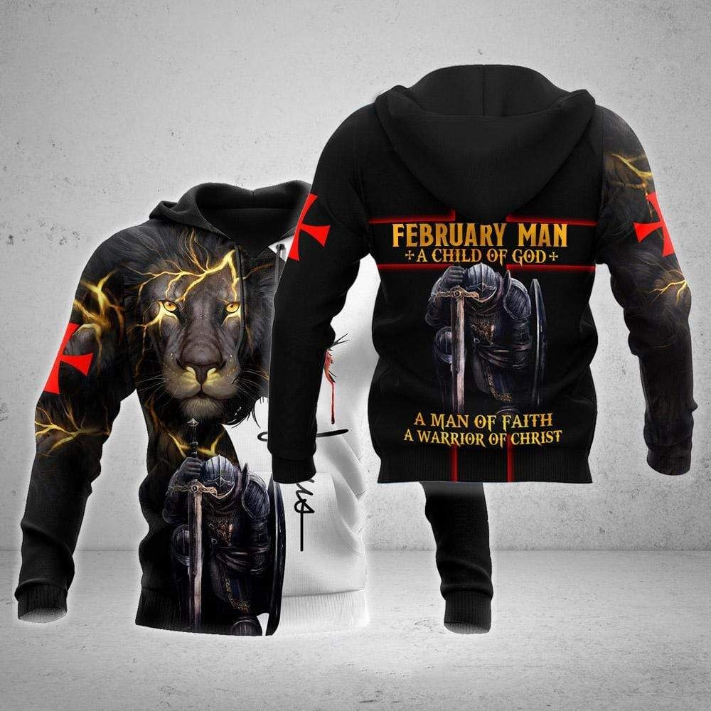 Personalized Lion Warrior A Child Of God Custom Month Hoodie 3D All Over Print