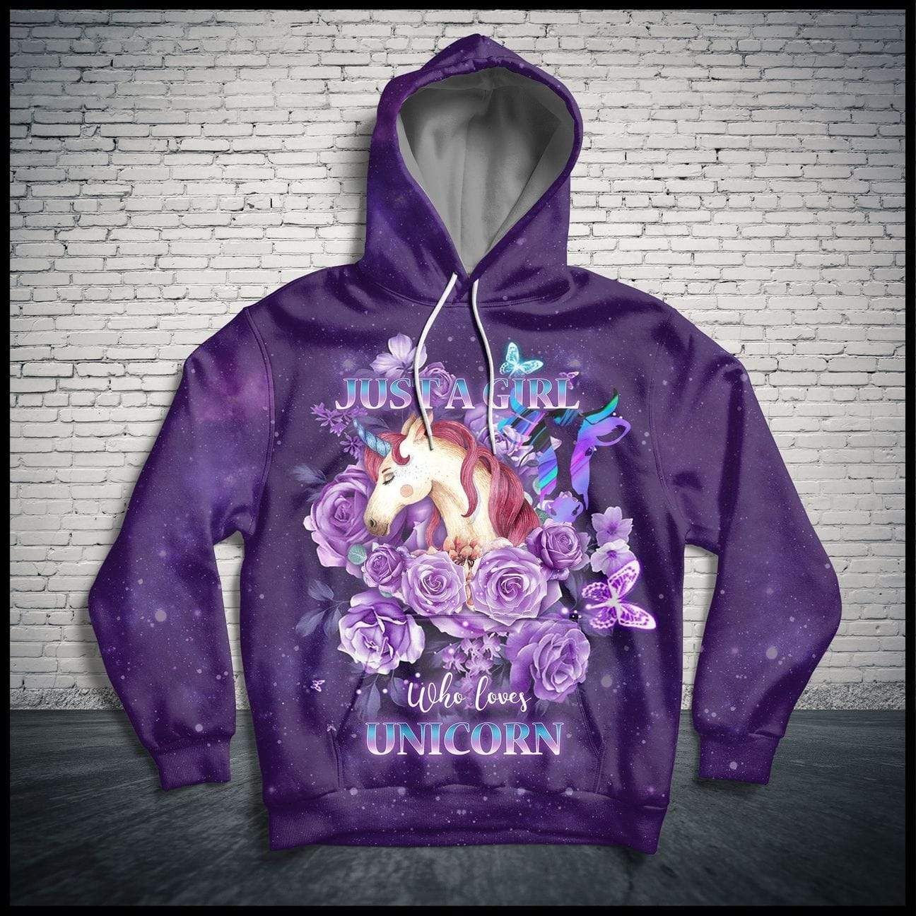 Just A Girl Who Loves Unicorn Hoodie 3D All Over Print PAN3HD0017