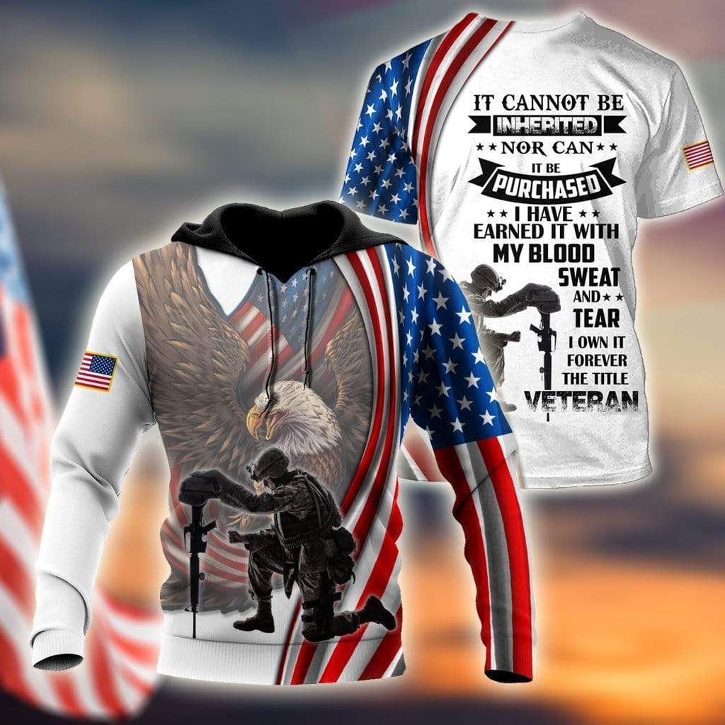 Us Veteran Stand For The Flag Kneel For The Fallen Hoodie 3D All Over Print