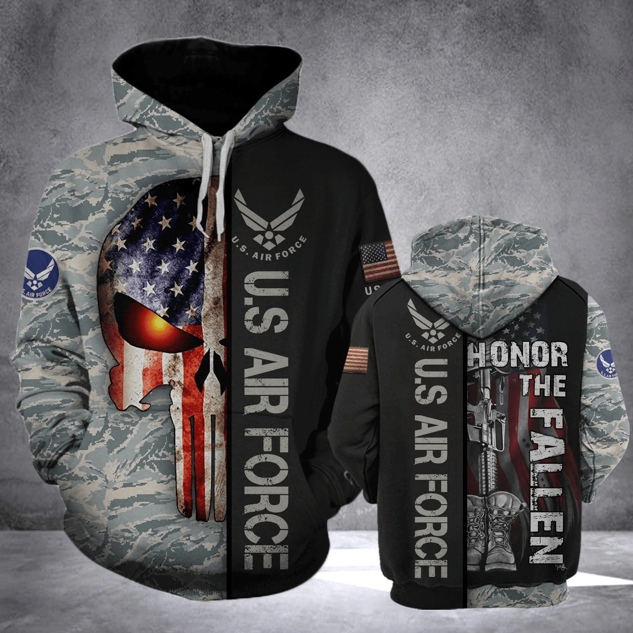 Honor The Fallen Us Air Force Hoodie 3D All Over Print