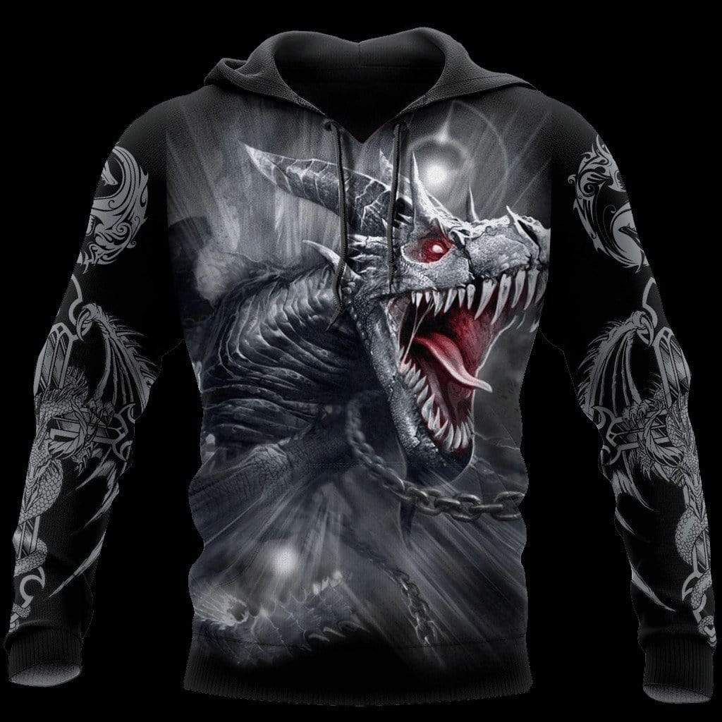 Tattoo Dragon Dungeon Hoodie 3D All Over Print