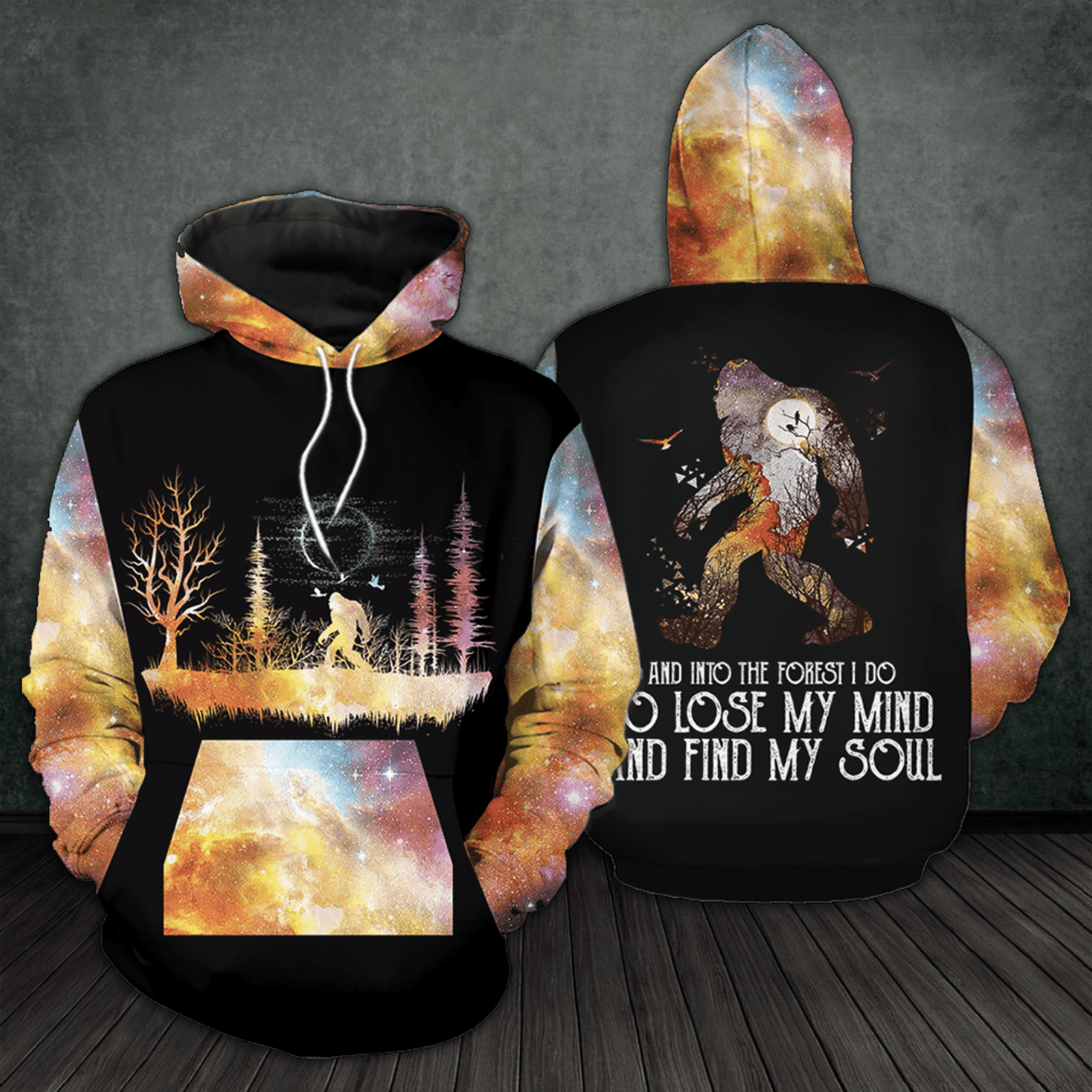 Bigfoot Find My Soul In The Forest Hoodie 3D All Over Print