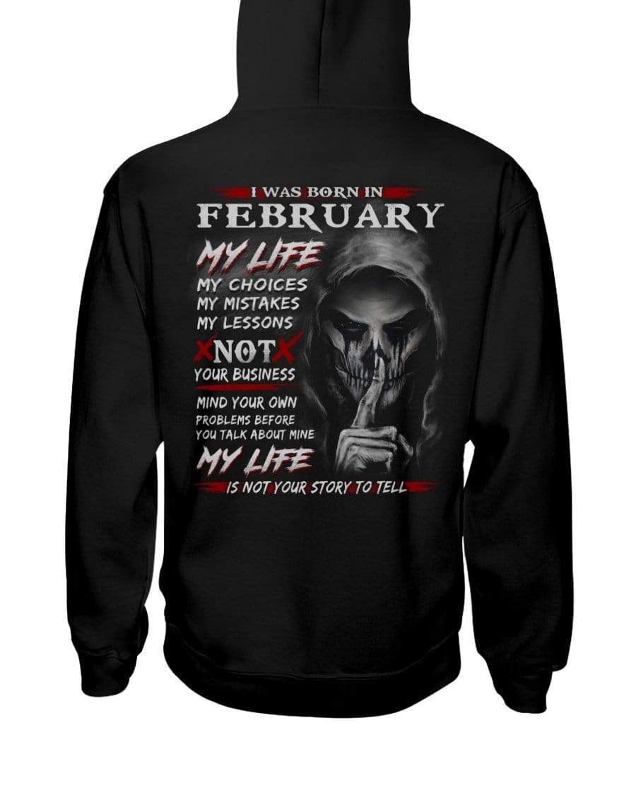 Halloween Skull I Was Born In February Shirt