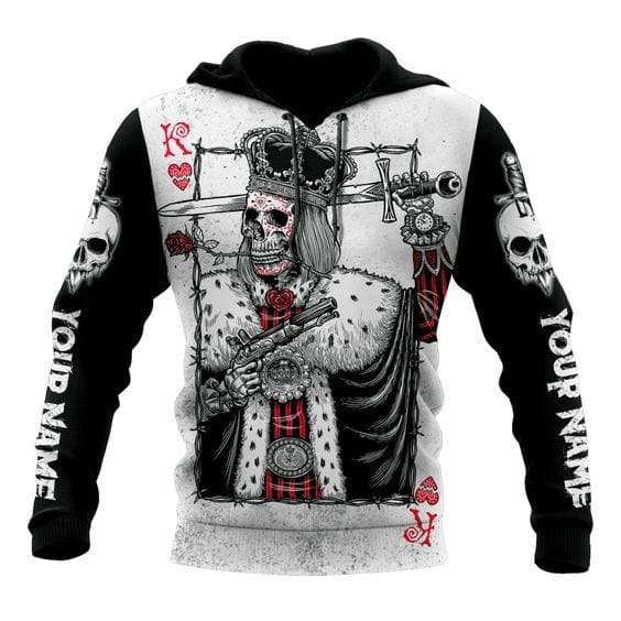 Personalized Awesome King Skull Custom Name Hoodie 3D All Over Print