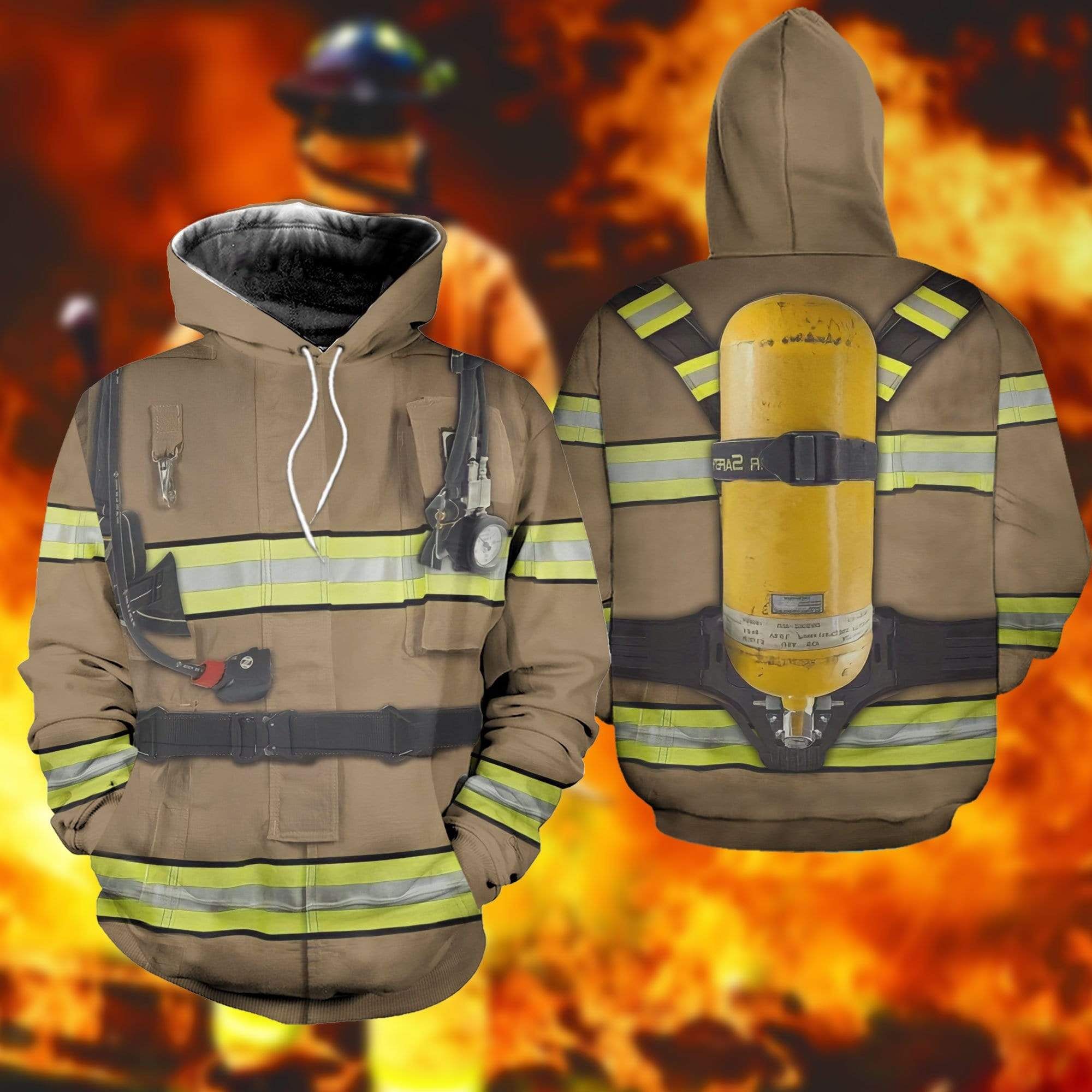 Firefighter Costume Hoodie 3D All Over Print