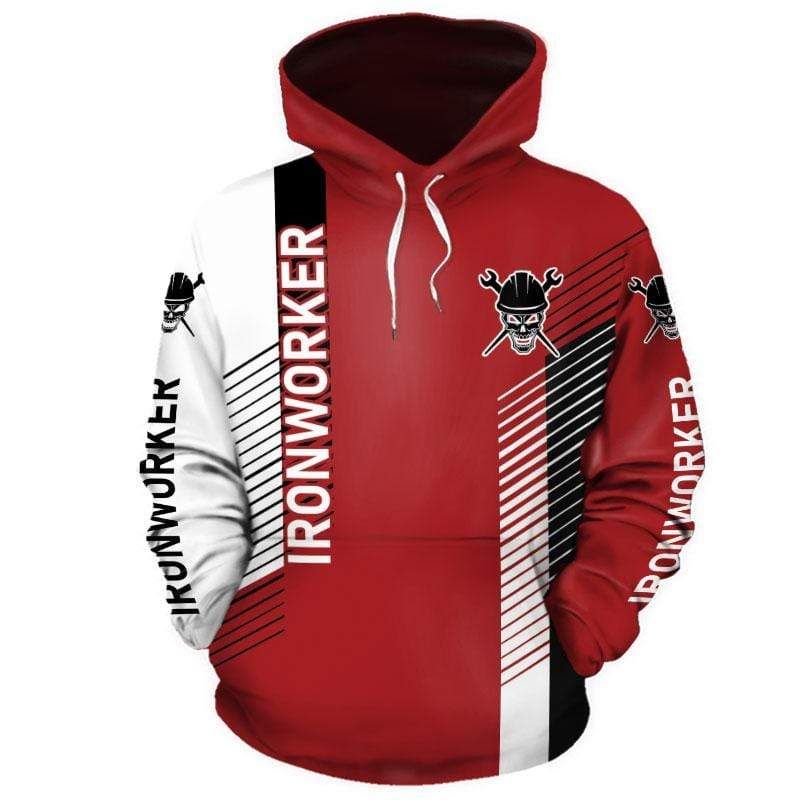 Ironworker Red Hoodie 3D All Over Print