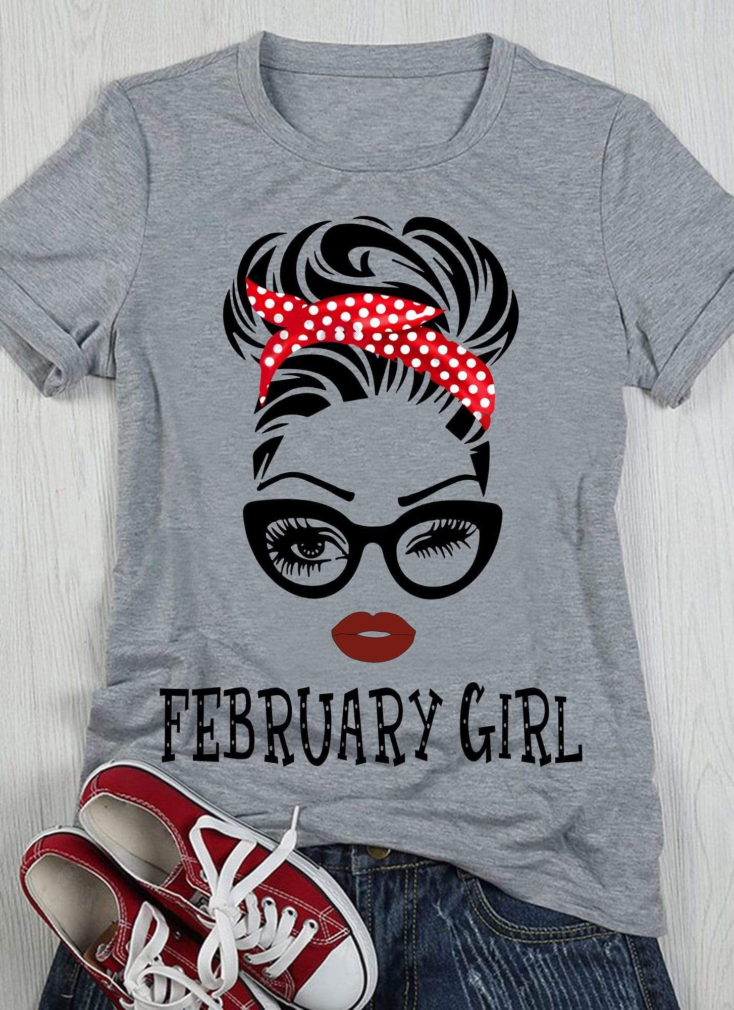 Personalized February Girl Birthday T-Shirt Hoodie PAN