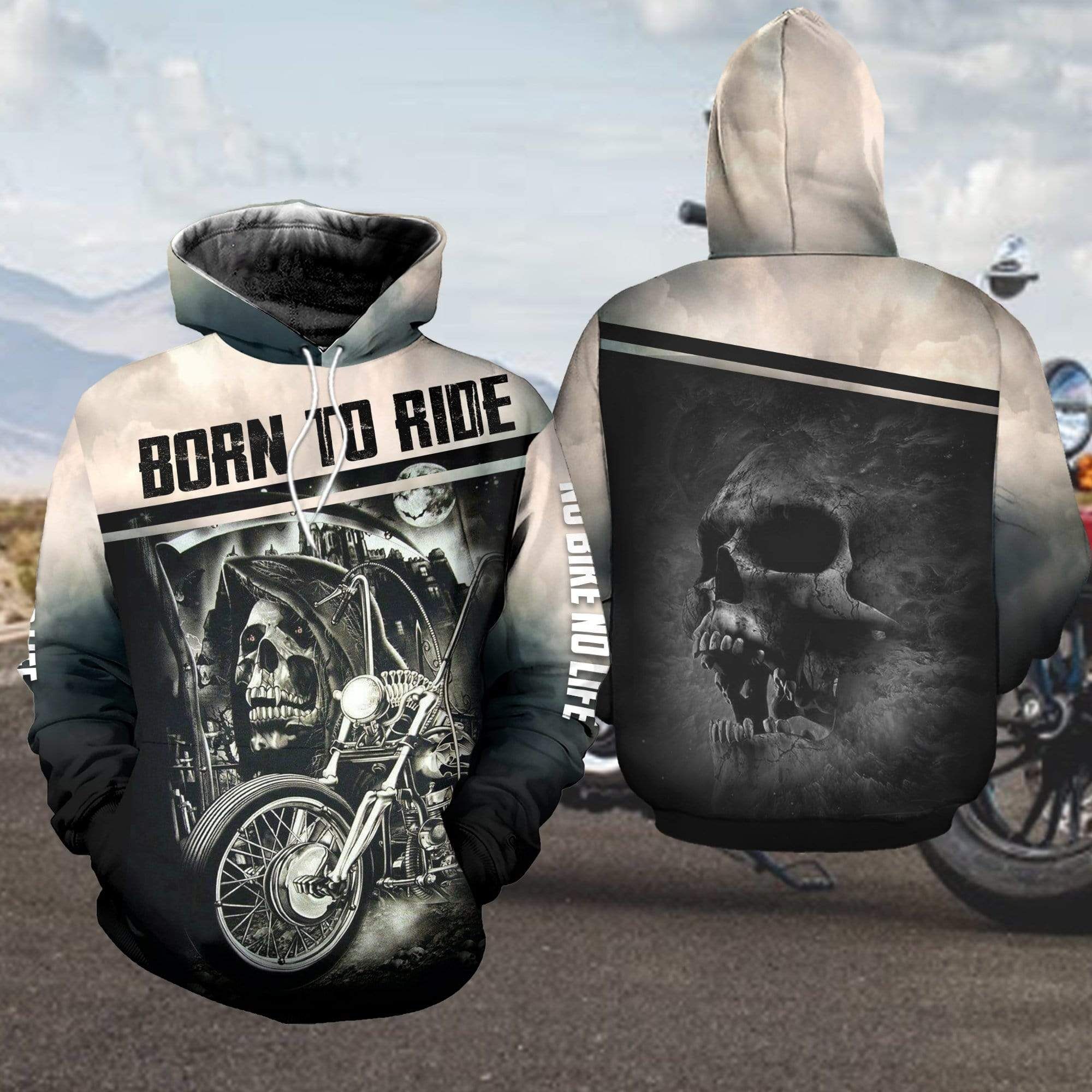 Born To Ride Hoodie 3D All Over Print
