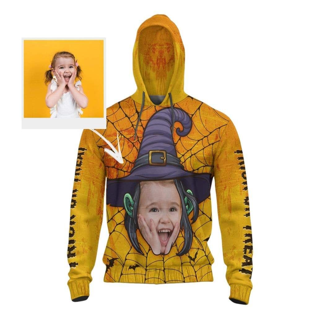 Personalized Halloween Witch Custom Your Photo Hoodie 3D All Over Print