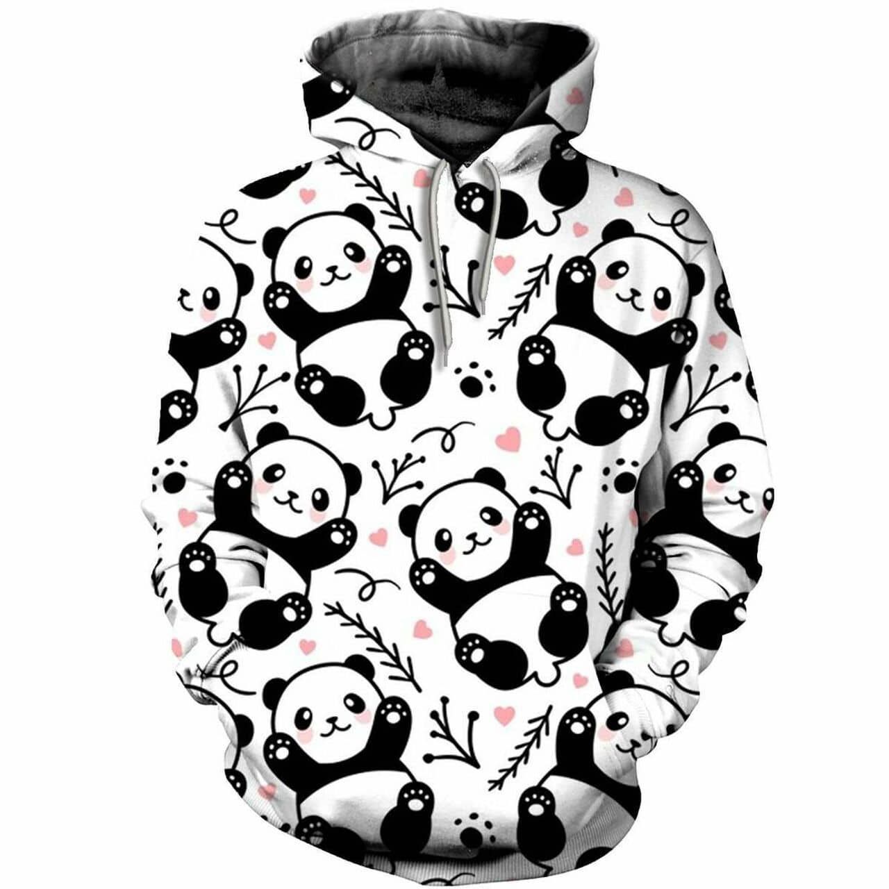 Cutie Panda Hoodie 3D All Over Print PAN3HD0010