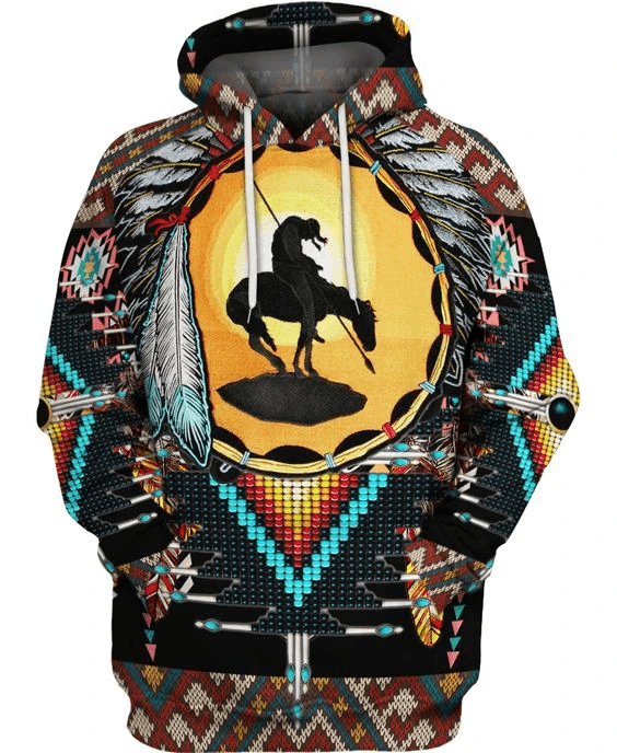 Native Horse Hoodie 3D All Over Print