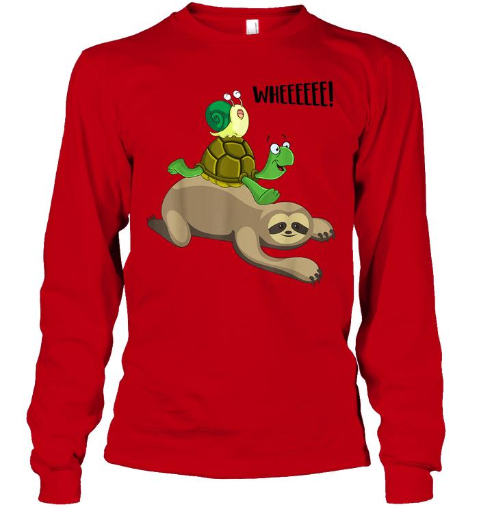 Sloth Turtle Snail Funny Running Team Gift T-Shirt