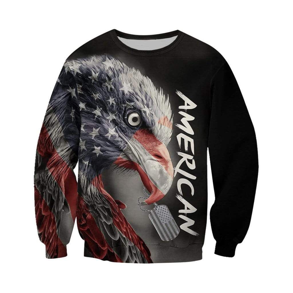 Us Eagle Veteran American Flag Soldier Sweatshirt 3D All Over Print