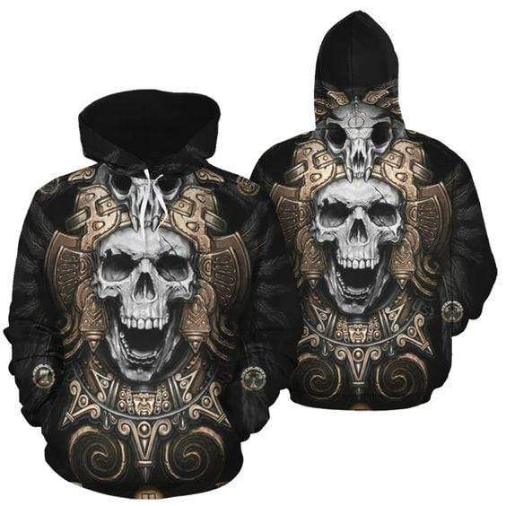 Native Skull Hoodie 3D All Over Print