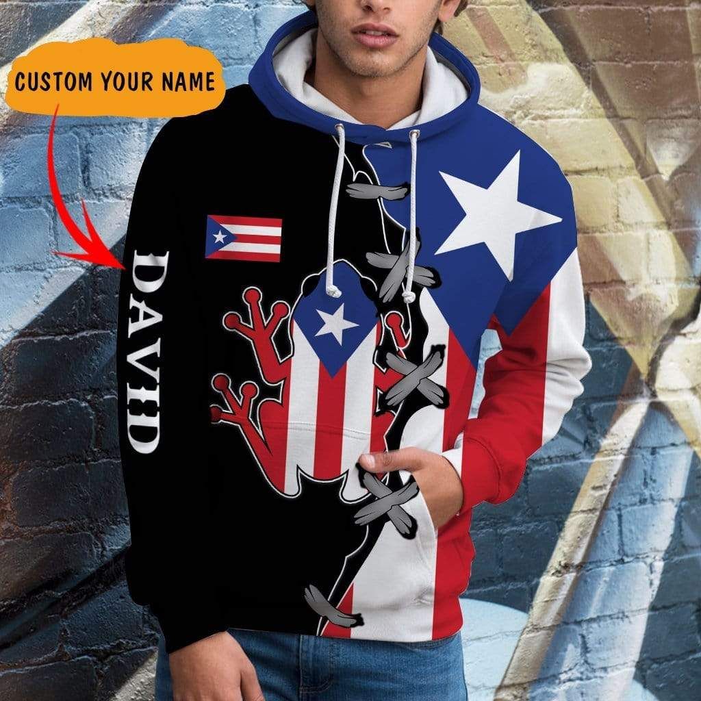 Personalized Proud Puerto Rico Custom Name Hoodie 3D All Over Print PAN