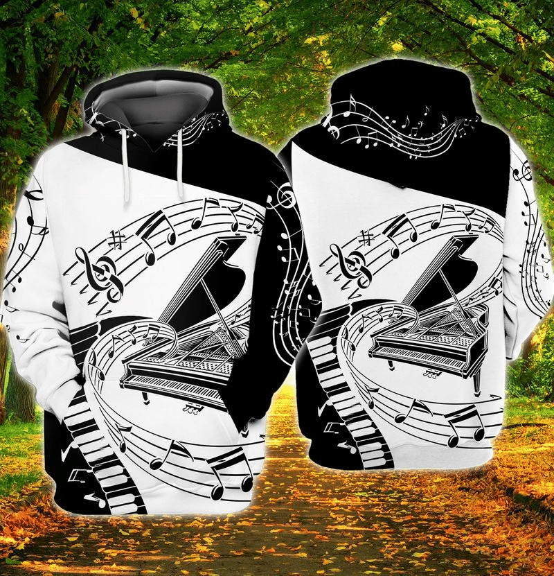Piano Feeling Music Hoodie 3D All Over Print