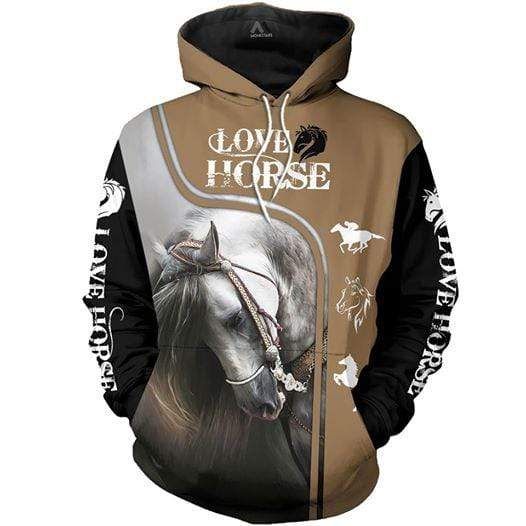 Love Horse Hoodie 3D All Over Print