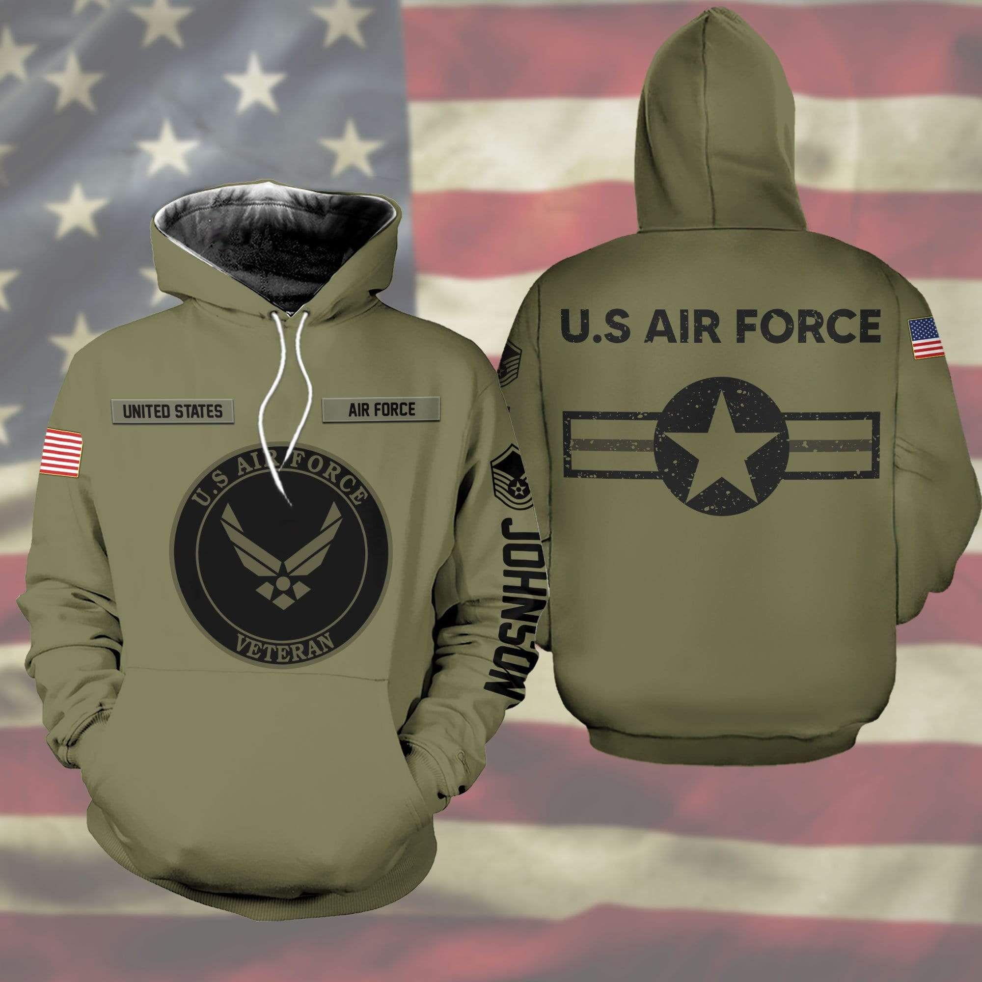 Us Air Force Army Color Hoodie 3D All Over Print PAN3HD0099