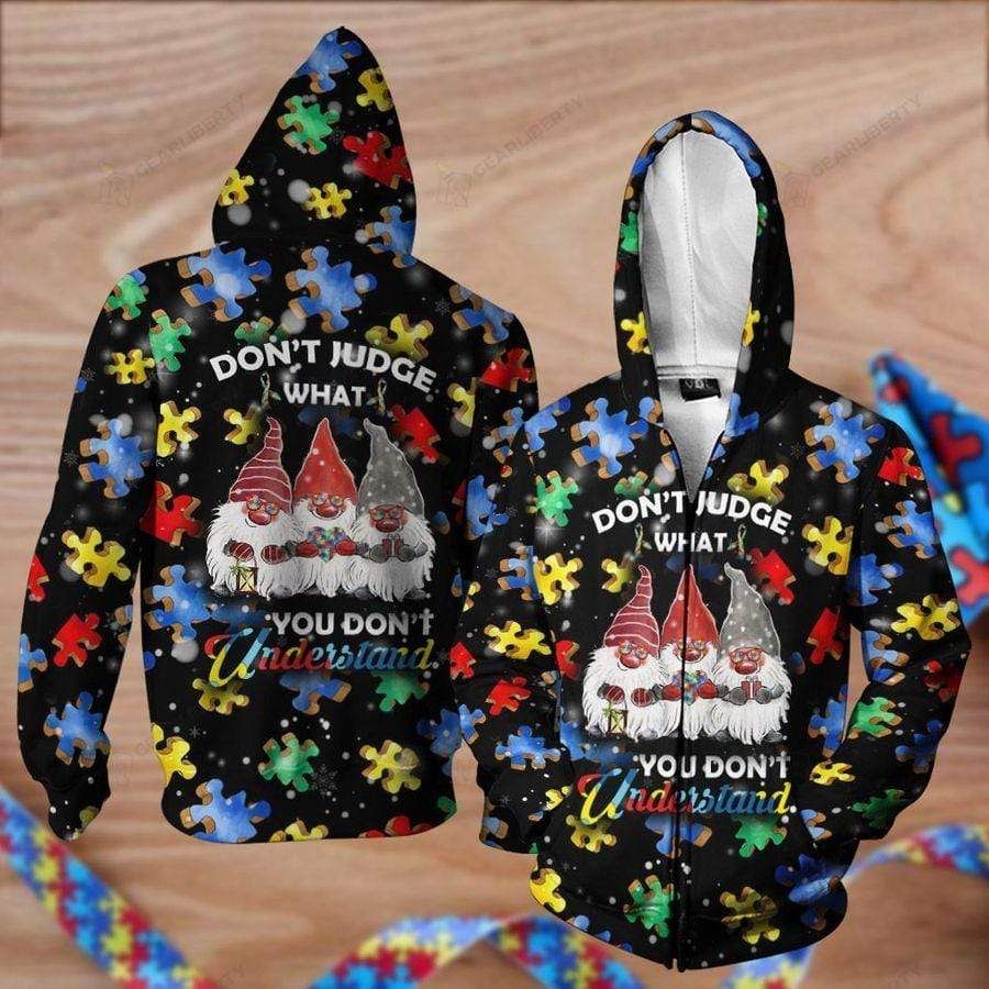 Don'T Judge What You Don'T Understand Autism Christmas Hoodie 3D All Over Print