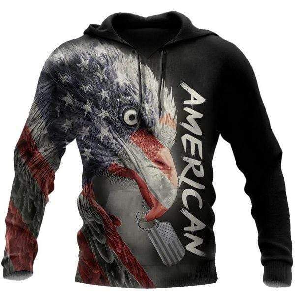 Soldier Us Army Eagle American Flag Military Hoodie 3D All Over Print