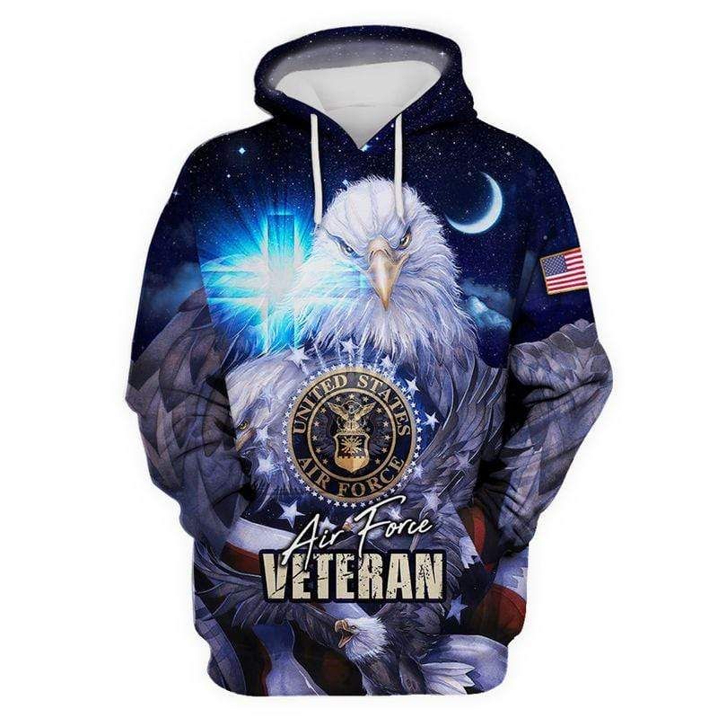 Amazing Eagle Us Air Force Veteran Hoodie 3D All Over Print