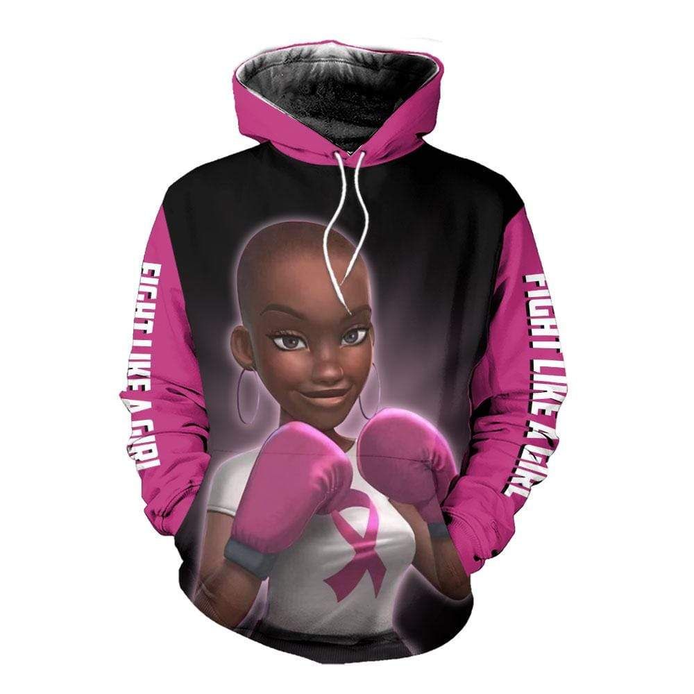 Breast Cancer Awareness Hoodie 3D All Over Print Fight Like A Girl PAN3HD0312