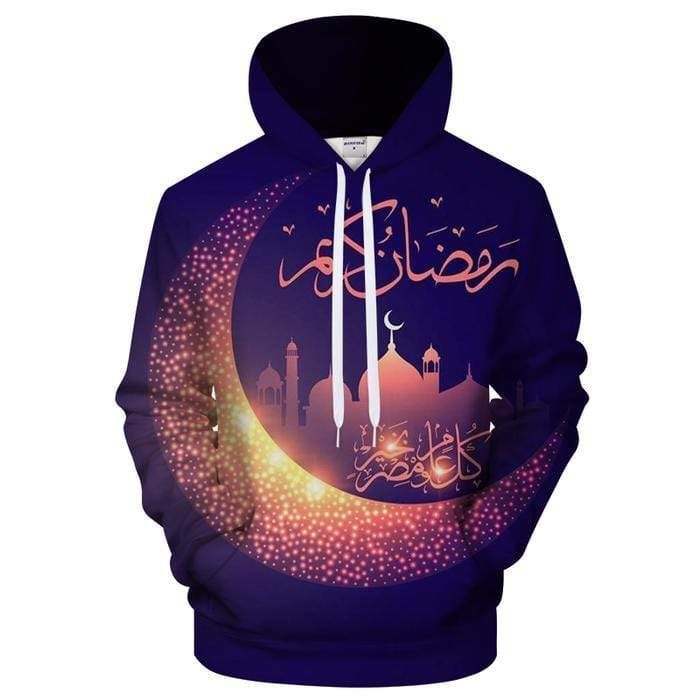 Amazing Beautiful Ramadan Castle Purple Hoodie 3D All Over Print