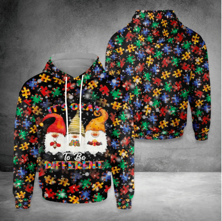 It's Okay To Be Different Autism Awareness Hoodie 3D All Over Print