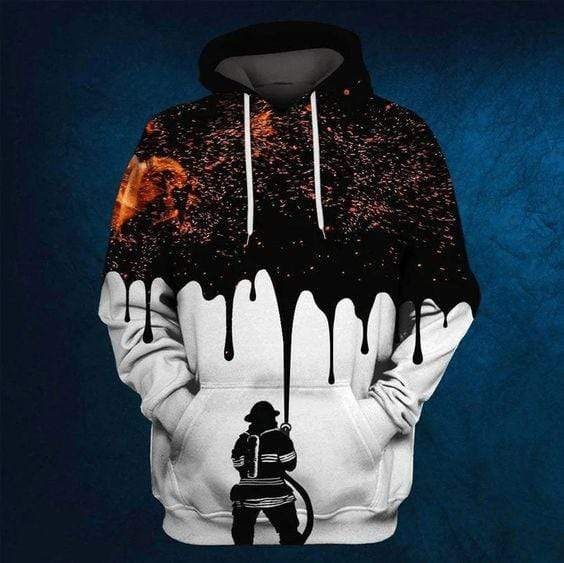 Firefighter Melting Hoodie 3D All Over Print