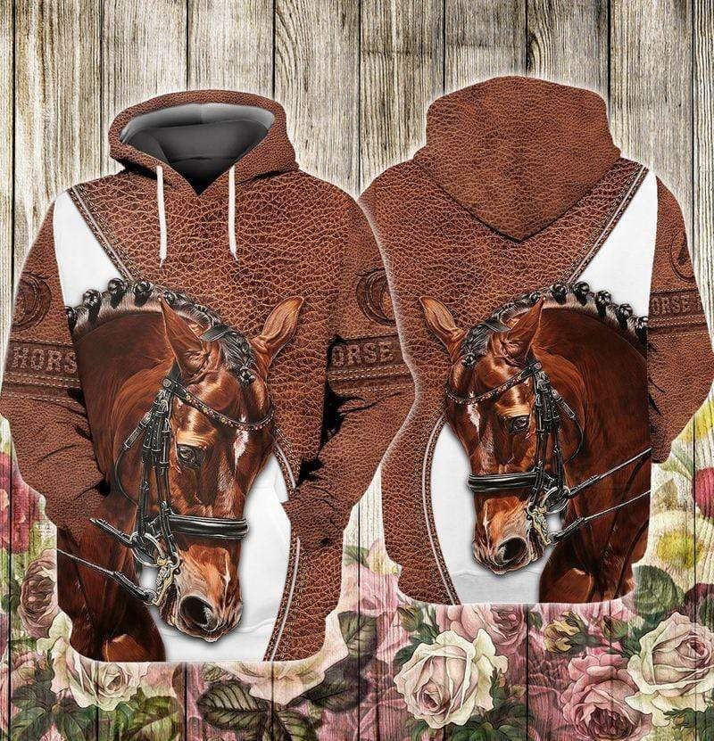 Beautiful Strong Brown Horse Hoodie 3D All Over Print