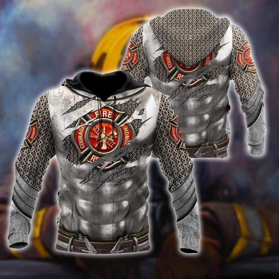 Armor Firefighter Hoodie 3D All Over Print
