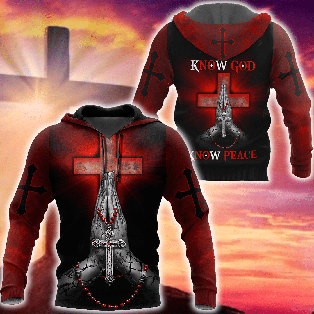 Jesus Know God Know Peace Hoodie 3D All Over Print