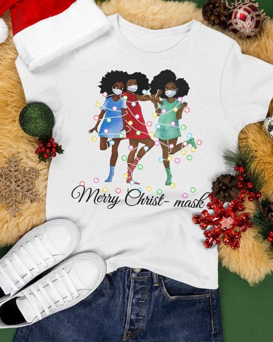 Black Queens Merry Christ-Mask T-Shirt