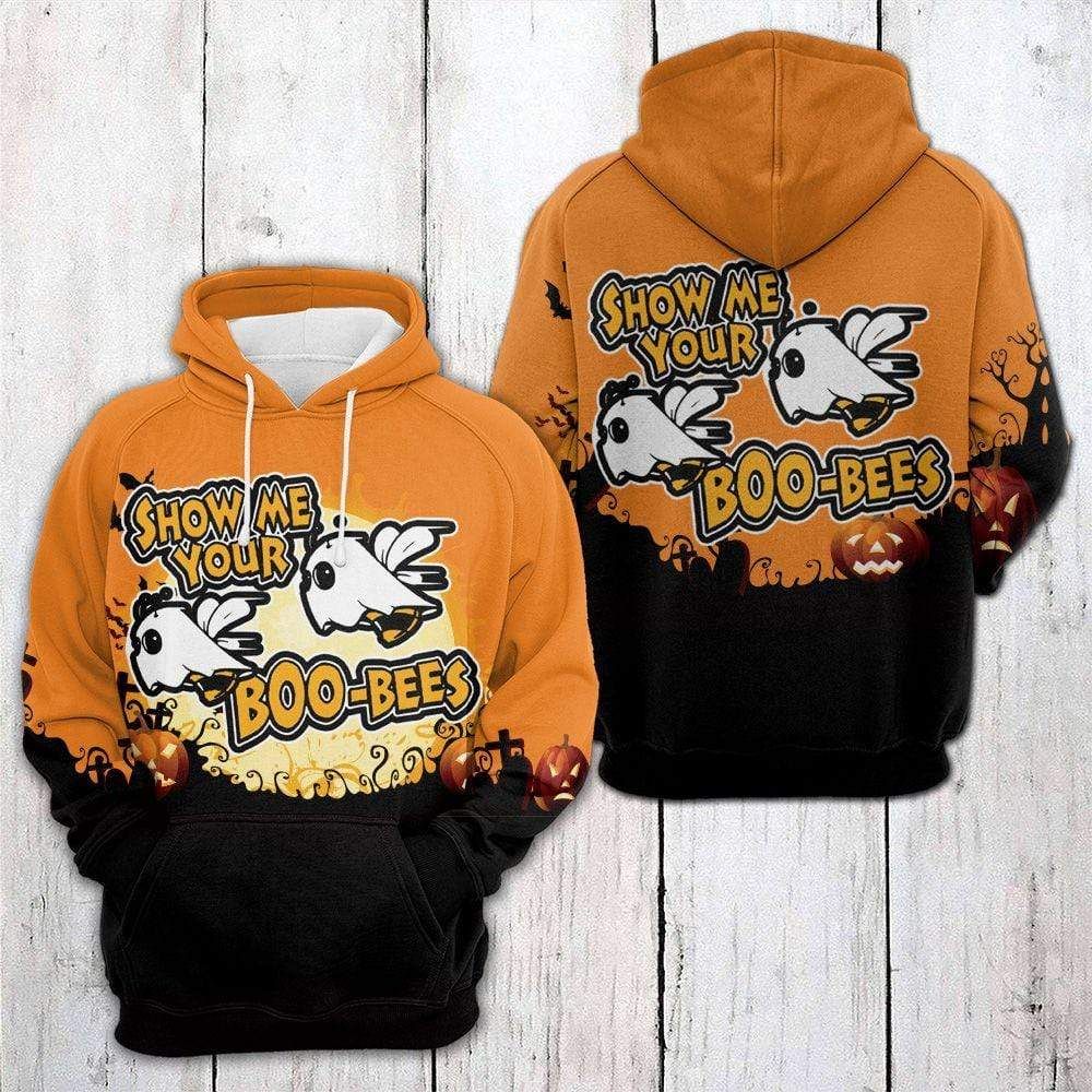 Halloween Show Me Your Boo Bees Hoodie 3D All Over Print